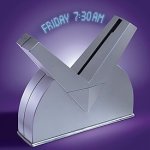 Suspended Animation Clock- Silver w/ BLUE LED